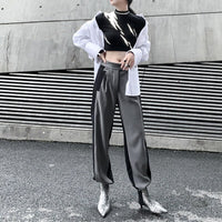 Black Brief Temperament Printed Short T-shirt