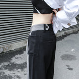 Black Brief Temperament Printed Short T-shirt