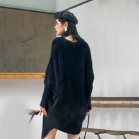 Asymmetrical Multi Pattern Knitted Sweater