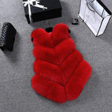 Faux Fur Winter Vest Women Soft Trouching Waist Coats Female Sleeveless Jacket For Ladies 2019 Fashion Fake Fur Outerwear Femme