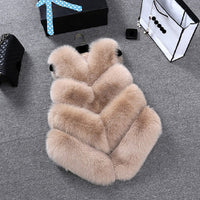 Faux Fur Winter Vest Women Soft Trouching Waist Coats Female Sleeveless Jacket For Ladies 2019 Fashion Fake Fur Outerwear Femme