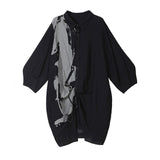 Black White Oversize Dress