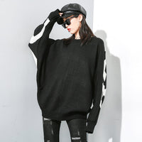 Bold Letter Allover Print Sweater