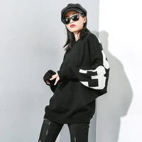 Bold Letter Allover Print Sweater