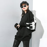 Bold Letter Allover Print Sweater
