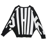 Bold Letter Allover Print Sweater