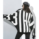 Bold Letter Allover Print Sweater