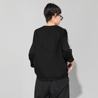Round Neck Long Sleeve Black T-shirt