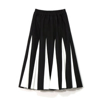 Gray Split Joint Woolen Half-body Skirt