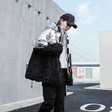 Silver & Black Fur Padded Coat