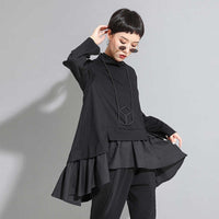 Loose Fit Asymmetrical Ruffles Sweatshirt