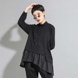 Loose Fit Asymmetrical Ruffles Sweatshirt