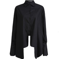 Pleated Big Size Irregular Blouse