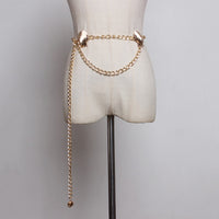 Metal Chain Shell Long Belt