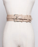 Pu Leather Multicolor Buckle Long Wide Belt