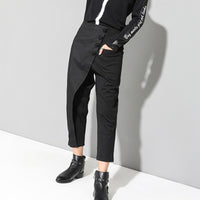 Black High Waist Ankle-length Pants