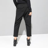 Black High Waist Ankle-length Pants