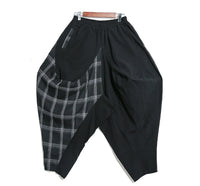 Plaid Split Long Harem Trousers