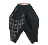 Plaid Split Long Harem Trousers
