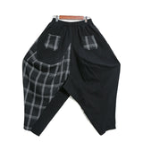 Plaid Split Long Harem Trousers