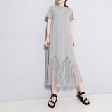 Black Lace Cutout Long Dress