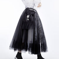 Black 5 Layer Mesh Skirt