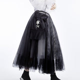Black 5 Layer Mesh Skirt