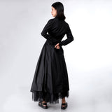 Lapel Long Sleeve Button Bandage Shirt Dress