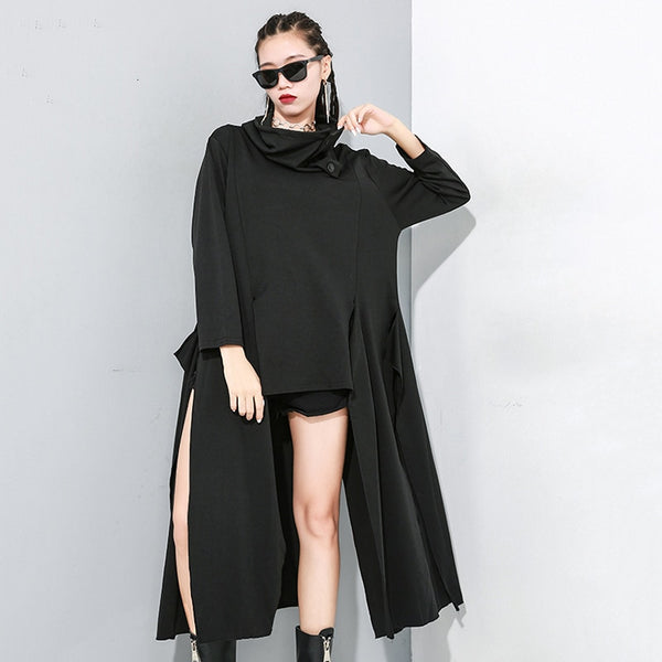 Asymmetrical  Split Joint Long T-shirt