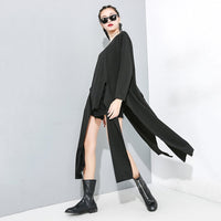 Asymmetrical  Split Joint Long T-shirt