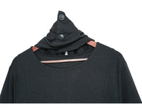 Asymmetrical  Split Joint Long T-shirt