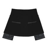 Blingbling Spliced Short Skirt