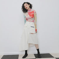 Water Color Pattern Long Sleeve T-shirt