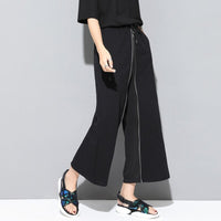 Zipper Split Loose Trousers