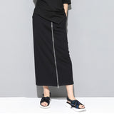 Zipper Split Loose Trousers