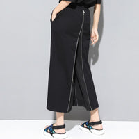 Zipper Split Loose Trousers
