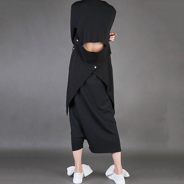 Asymmetrical Hollow Out T-shirt