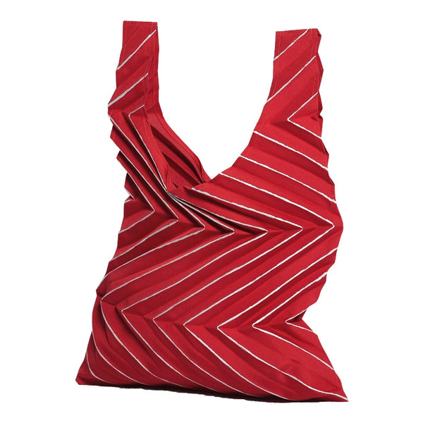 Red Pleated Three-dimensional Bag