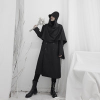 Asymmetrical Long New Lapel Trench