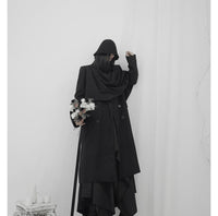 Asymmetrical Long New Lapel Trench