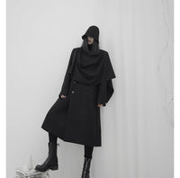 Asymmetrical Long New Lapel Trench
