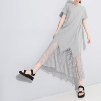 Black Lace Cutout Long Dress