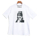 Turtleneck Loose Fit Graphic Tee