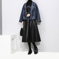 Black PU Leather Dress