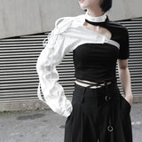 Lapel One-sided Long-sleeved Blouse