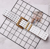 Pu Leather Loose Buckle Hollow Out Belt