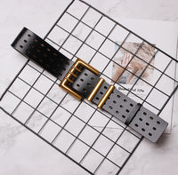 Pu Leather Loose Buckle Hollow Out Belt