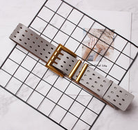 Pu Leather Loose Buckle Hollow Out Belt