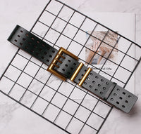 Pu Leather Loose Buckle Hollow Out Belt