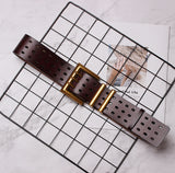 Pu Leather Loose Buckle Hollow Out Belt